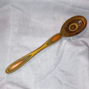NWOT Handcrafted Norpro Wooden Spoon with Multicolor Layers